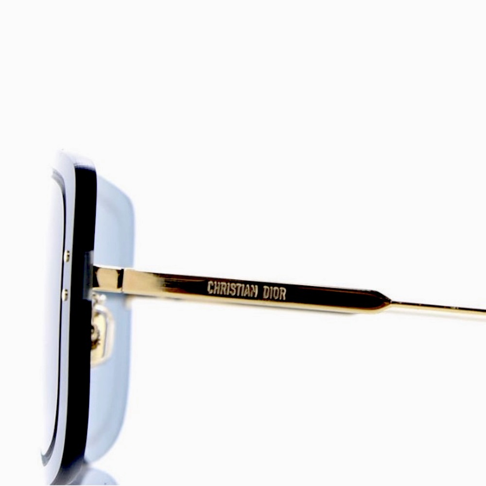 💯AUTH NEW ULTRADIOR MU Christian Dior Sunglasses & Case oversized Blue Gold - Picture 7 of 16